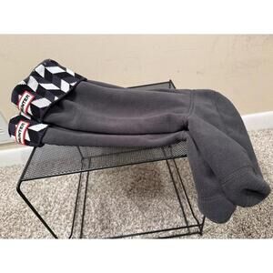 Hunter Boots Fleece Liners - Women’s 8-10 Large - Gray Black White Cuff